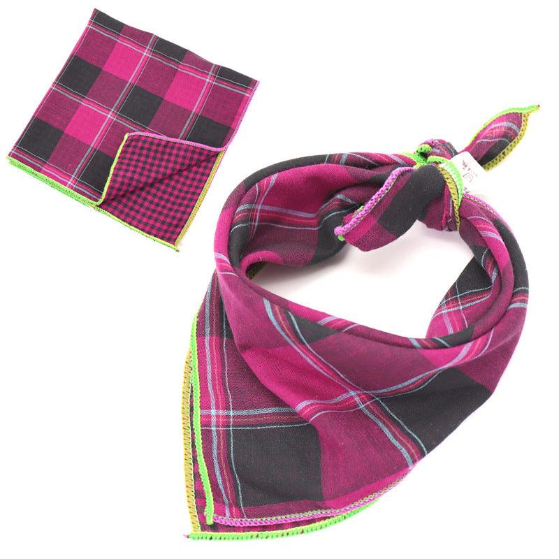 Fashionable Double Sided Cotton Pet Scarf-4