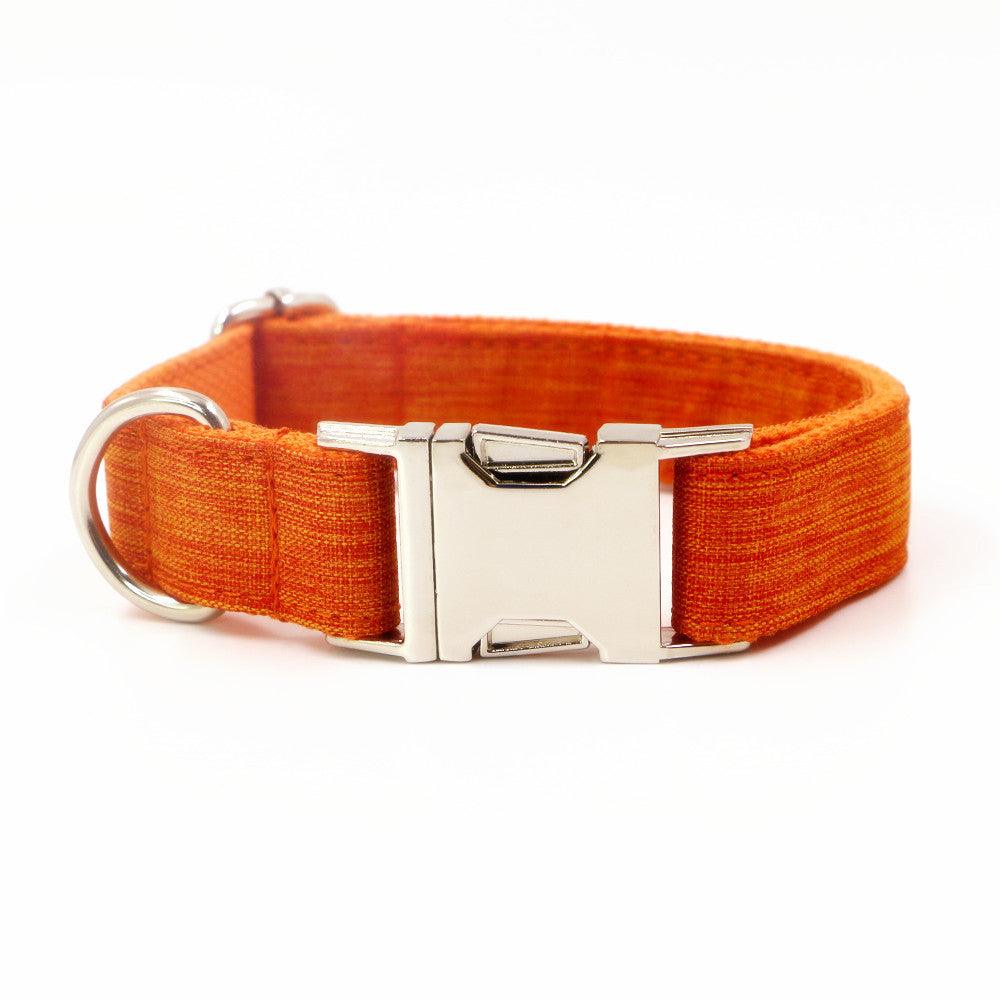 Pet Pals Orange Polyester Collar And Leash Set-4