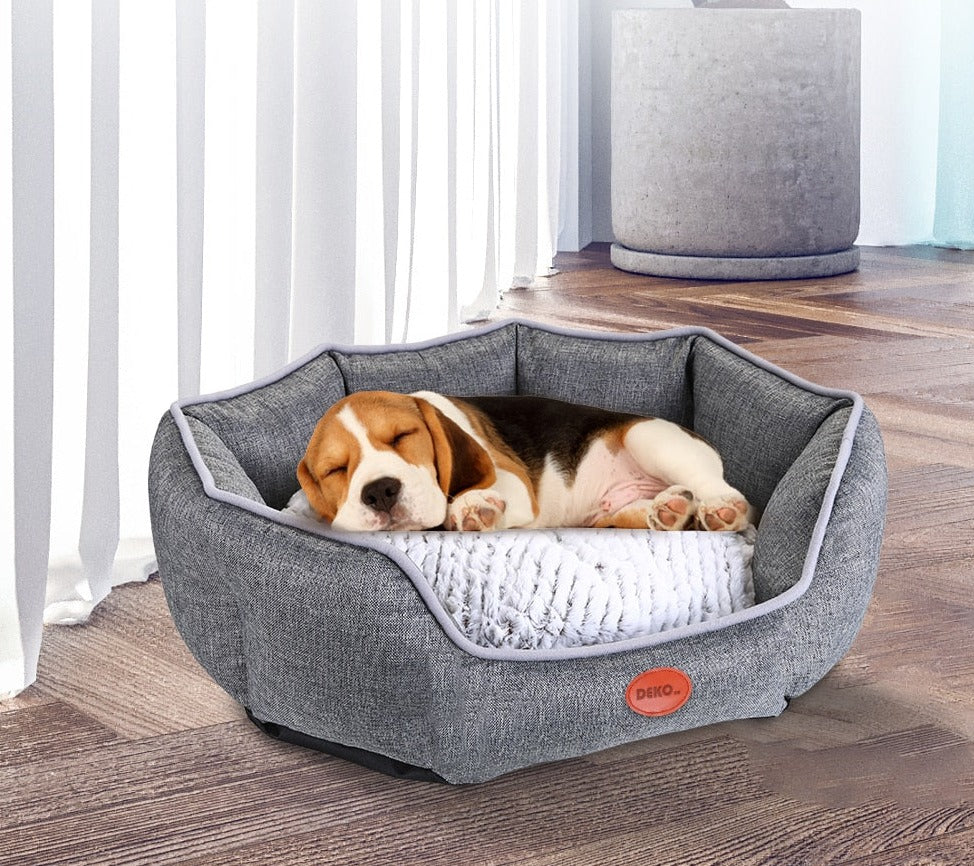 Soft Dog Bed Sleeping Gary Sofa Hondenmand Waterproof Cushion Mat For Pets Puppy Cat Cotton Pillow Pet Supplies-1