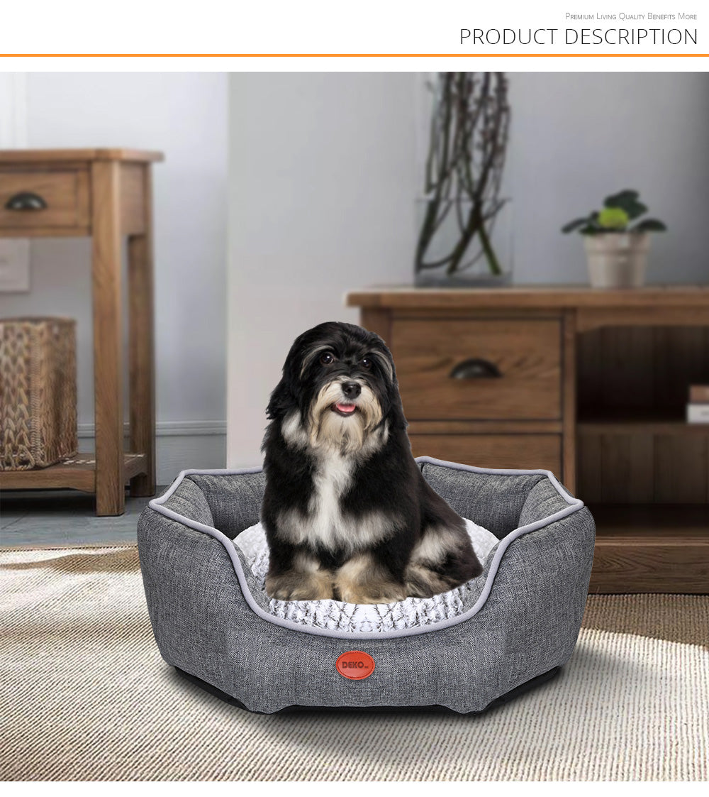 Soft Dog Bed Sleeping Gary Sofa Hondenmand Waterproof Cushion Mat For Pets Puppy Cat Cotton Pillow Pet Supplies-3