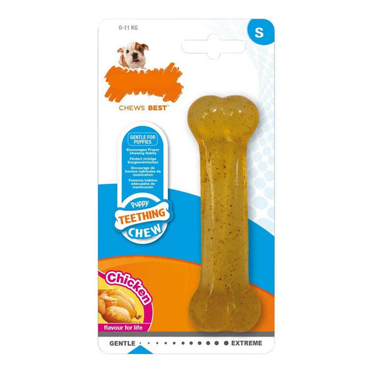 Dog chewing toy Nylabone Size S Chicken Thermoplastic Puppies-0