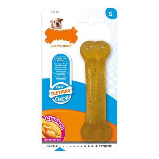 Dog chewing toy Nylabone Size M Chicken Thermoplastic Puppies-0