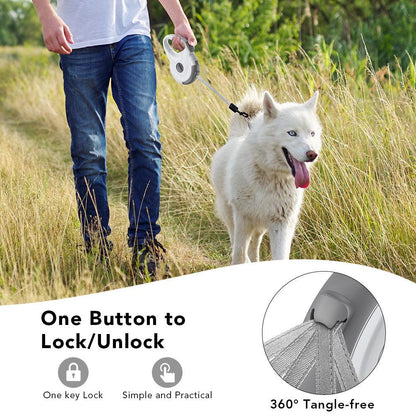 Reflective Retractable Dog Leash With Tractor Design-1