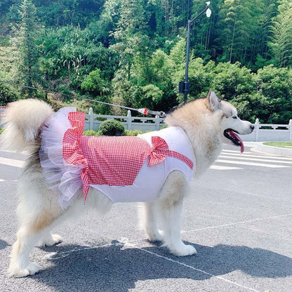 Regal Canine Couture: Plaid Princess Dog Costume For Labrador, Golden Retriever, And Big Dogs-0