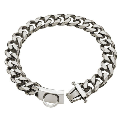 Titanium Steel Chain Dog Leash And Collar Set For Medium And Large Breeds-3