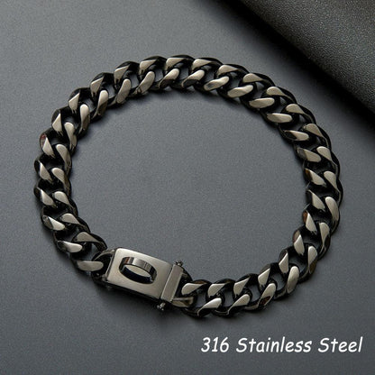 Titanium Steel Chain Dog Leash And Collar Set For Medium And Large Breeds-4