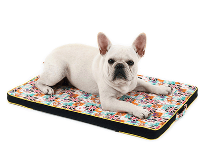 Luxury Printed Canvas Dog Bed - Thick And Comfortable Pet Mattress-4