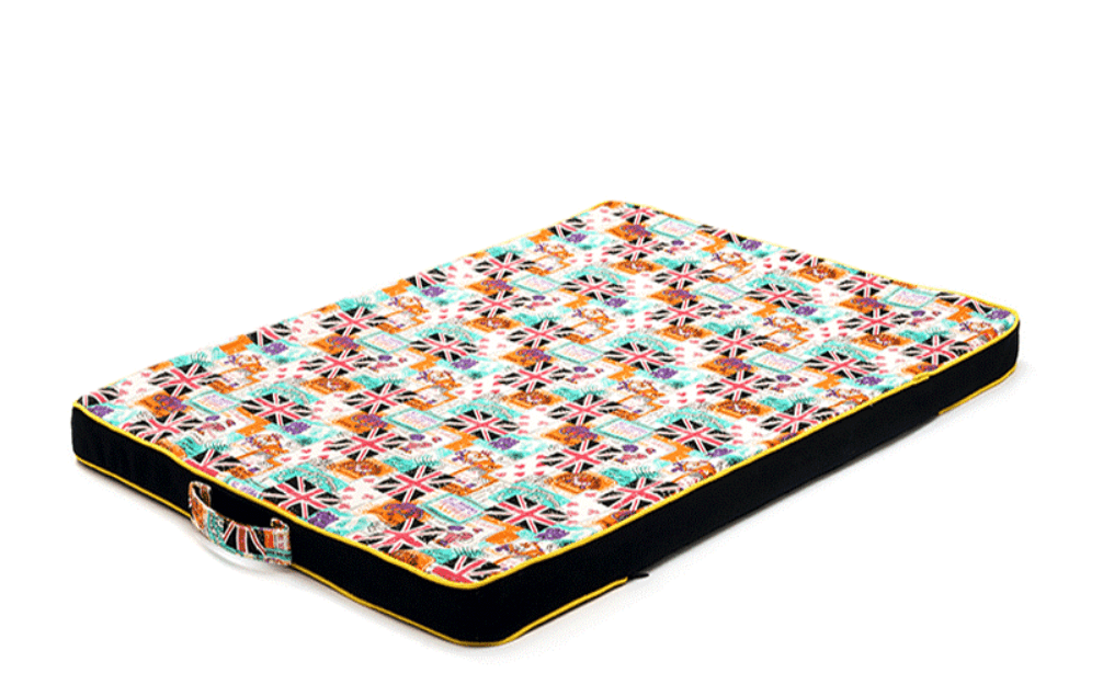 Luxury Printed Canvas Dog Bed - Thick And Comfortable Pet Mattress-3