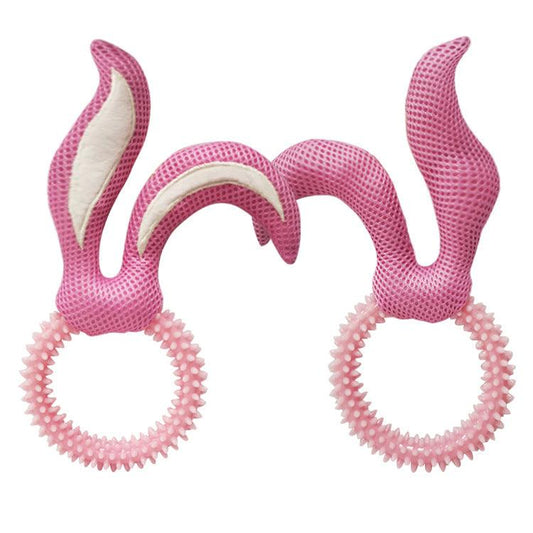 Fluffy Fun Bunny Ears Dog Toy-0