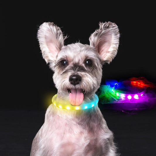 Usb Rechargeable Led Dog Collar: Keep Your Pet Safe And Stylish At Night!-0