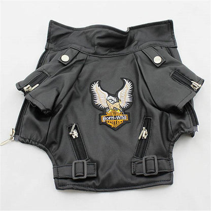 Luxury Leather Dog Coat - Chic And Stylish Pet Outerwear-4