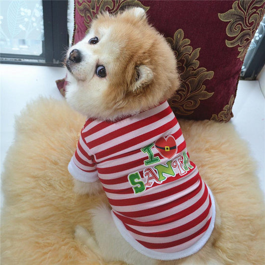 Festive Furry Border Christmas Dog Dress-0