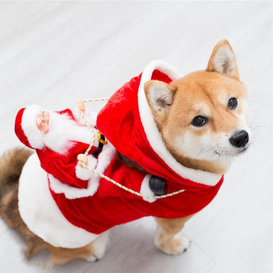 Festive Green Elf Pet Dog Christmas Costume-0