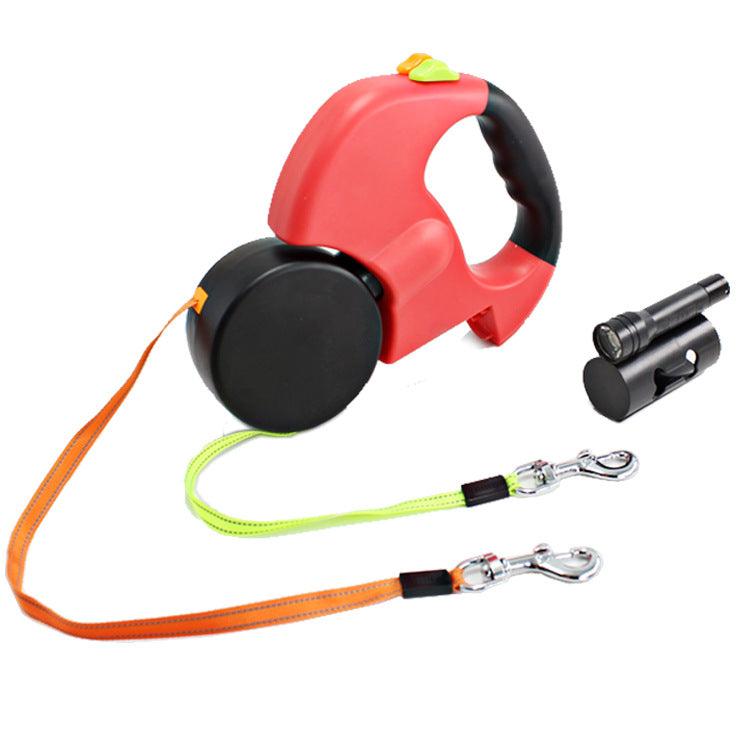 The Ultimate Dual-Headed Pet Leash: Retractable, Rotatable, And Illuminated-5