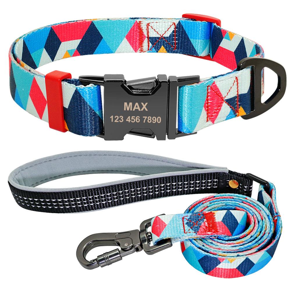 Personalized Pet Id Dog Collar With Customizable Dog Tag-0