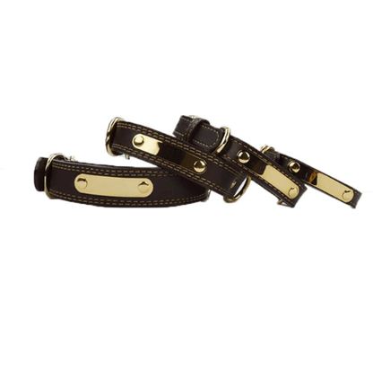 Personalized Pet Lettering Leather Dog Collar-1