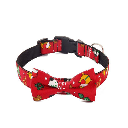 Festive Printed Christmas Dog Collar - Stylish Pet Accessory For The Holiday Season-1