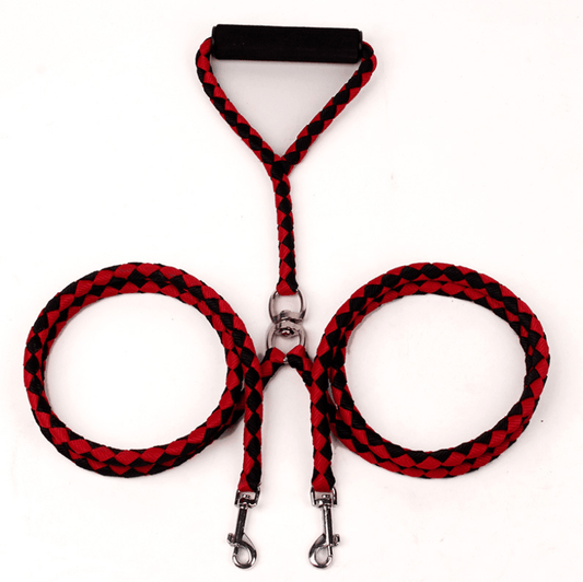 Double-Ended Hand-Knitted Braided Rope Dog Leash: The Ultimate Outdoor Companion-0