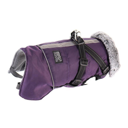 Pet Adventure All-Weather Reflective Jacket With Removable Fur Collar-5