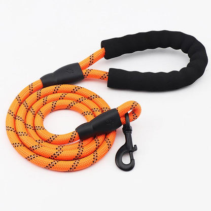 Nightglow Reflective Round Rope Dog Leash-0