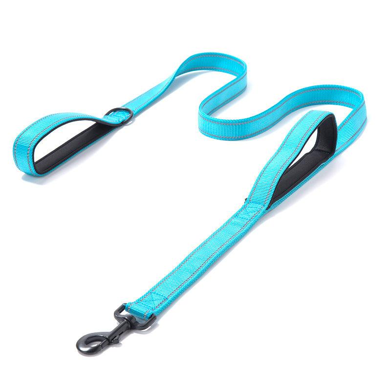 Reflective Nylon Double Thickened Dog Leash - Enhanced Visibility And Durability-9