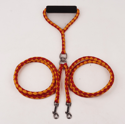 Double-Ended Hand-Knitted Braided Rope Dog Leash: The Ultimate Outdoor Companion-2