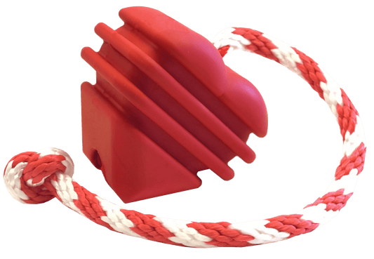 MKB Heart on a String Ultra-Durable Rubber Chew Toy for Power Chewers-0