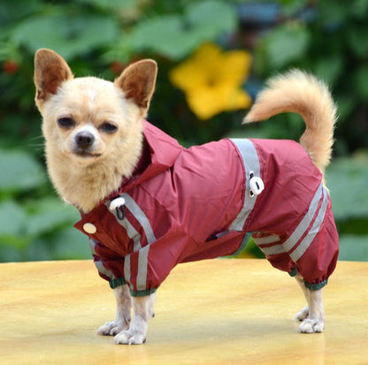 Waterproof Reflective Hoodie Dog Cat Raincoat - Keep Your Pet Dry And Stylish!-3