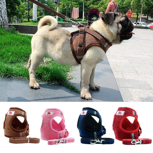 Reflective Braided Dog Chain Chest Strap-0