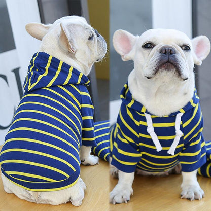 Striped Pet Dog Cat Hoodie Sweater - Stylish And Cozy Apparel For Your Furry Friend-1
