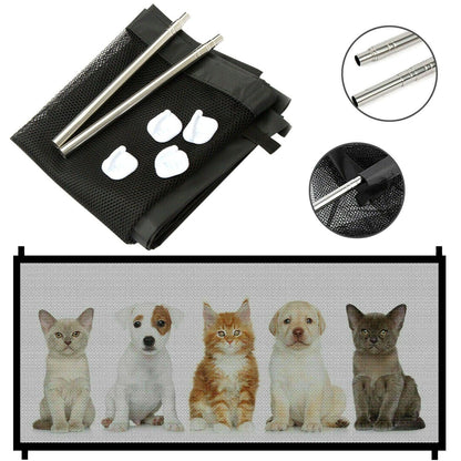 Portable Mesh Pet Safety Gate - Secure Your Pets Anywhere!-6