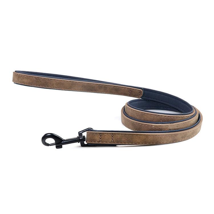 Premium Leather Dog Leash - Stylish And Durable Pet Traction Belt-1