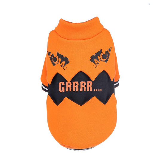 Halloween Pumpkin Dog Costume - Spooky And Stylish Pet Attire-0