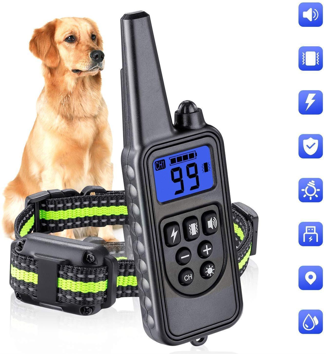 800M Waterproof Dog Training Collar With Adjustable Levels And 3 Training Modes-0