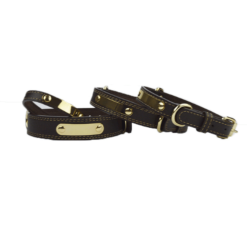 Personalized Pet Lettering Leather Dog Collar-0