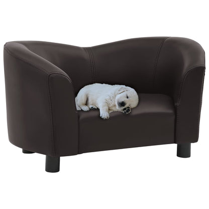 vidaXL Dog Sofa Dog Bed Foam Pet Puppy Couch with Washable Cover Faux Leather-4