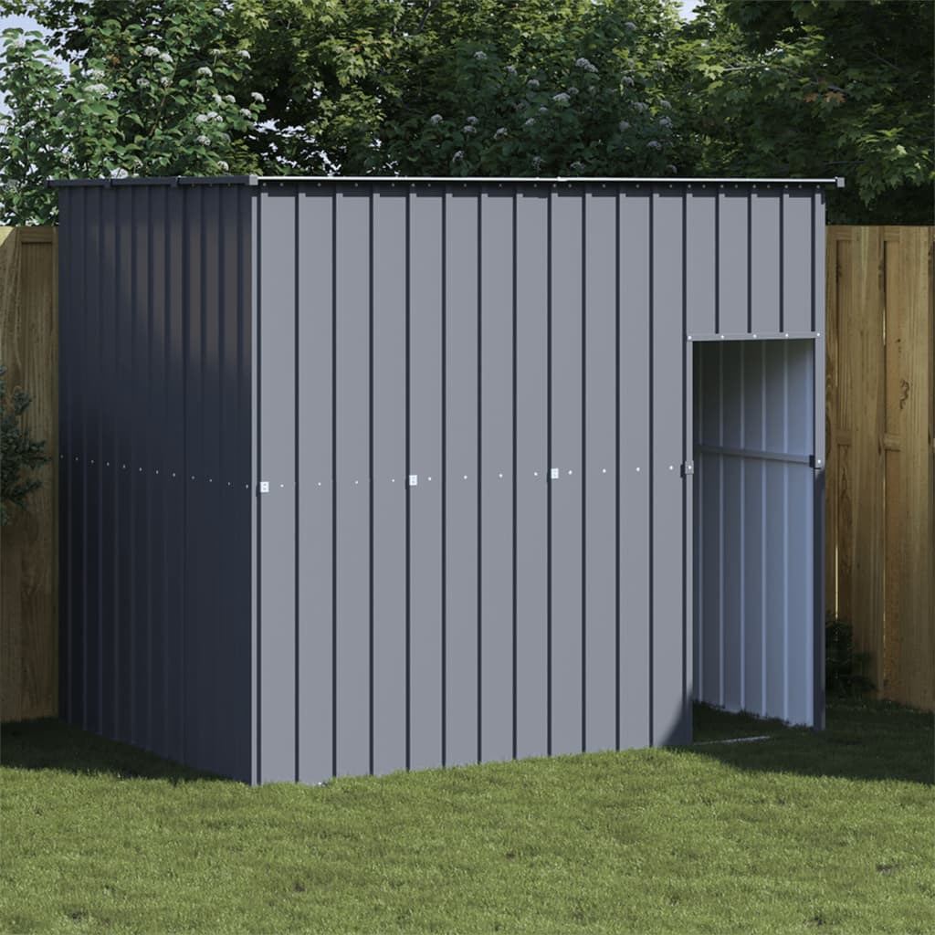 vidaXL Dog House Outdoor Dog Kennel Animal Cage with Roof Galvanized Steel-10