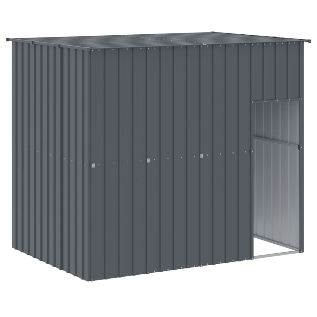 vidaXL Dog House Outdoor Dog Kennel Animal Cage with Roof Galvanized Steel-1