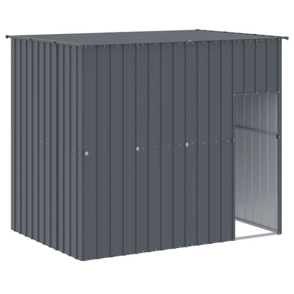 vidaXL Dog House Outdoor Dog Kennel Animal Cage with Roof Galvanized Steel-1