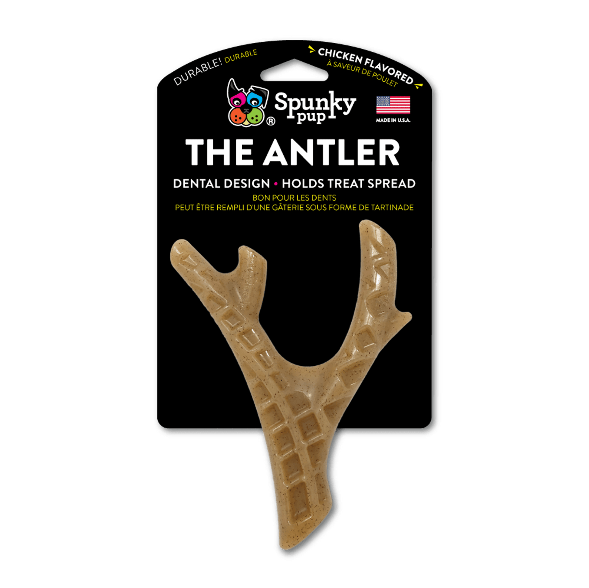 Spunky Pup Chicken Flavour Antler Chew Toy-2