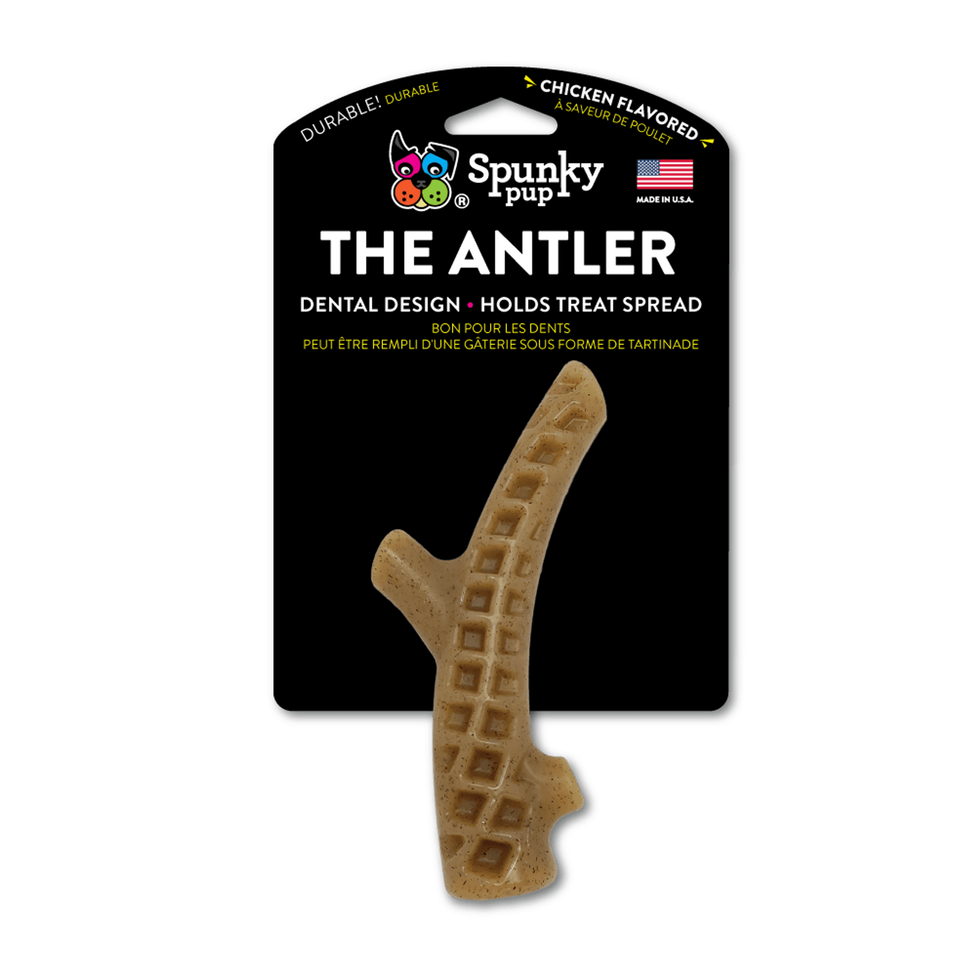 Spunky Pup Chicken Flavour Antler Chew Toy-4