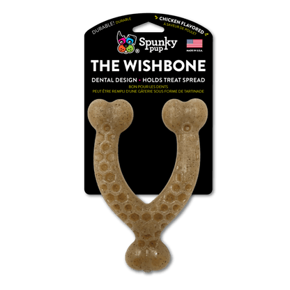 Spunky Pup Chicken-Flavour Durable Wishbone Chew Toy-1