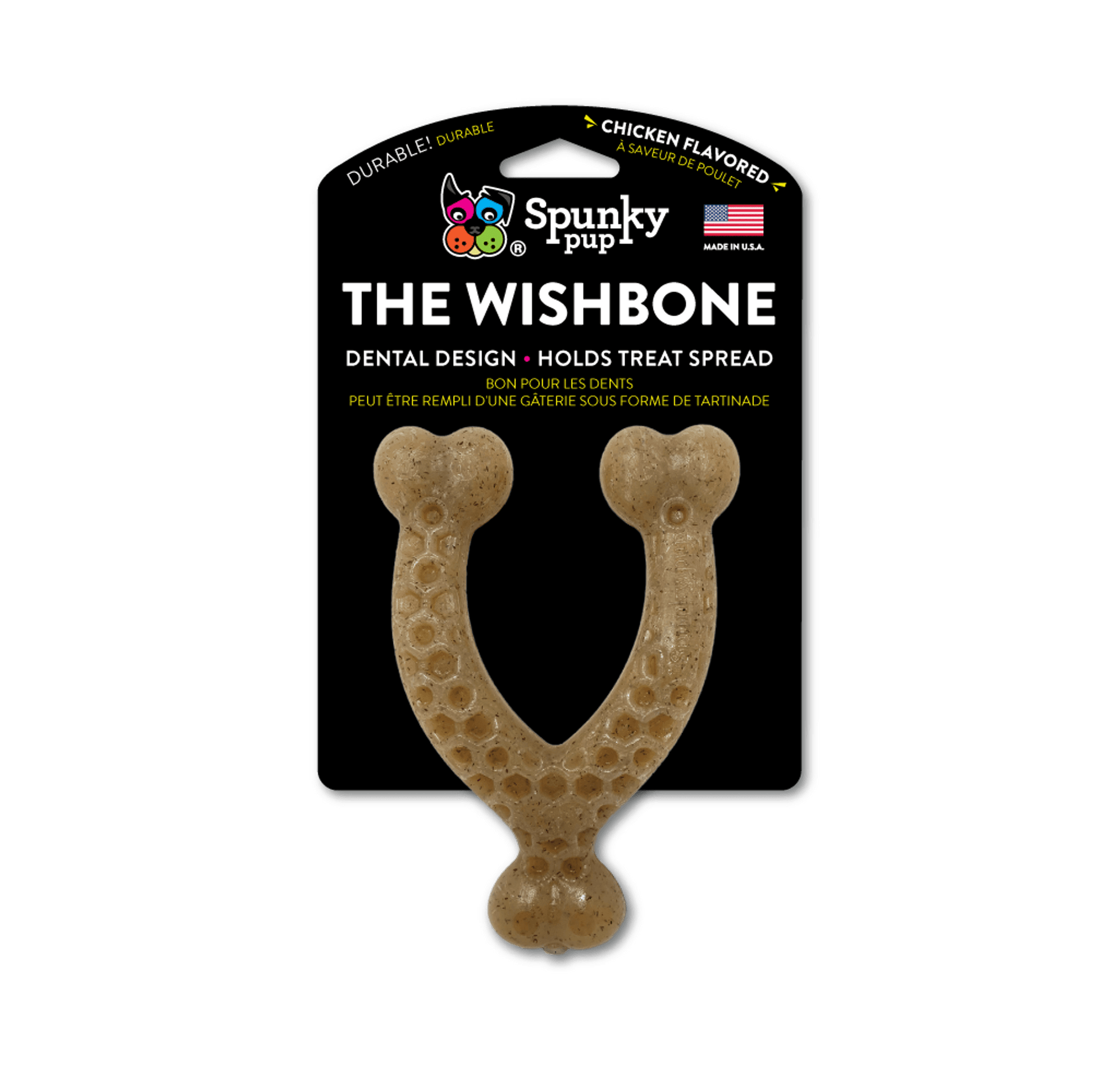 Spunky Pup Chicken-Flavour Durable Wishbone Chew Toy-4