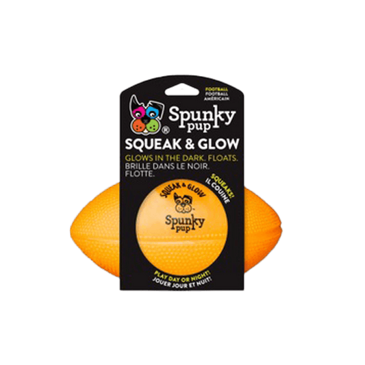 Squeak & Glow Football - Spunky Pup-0
