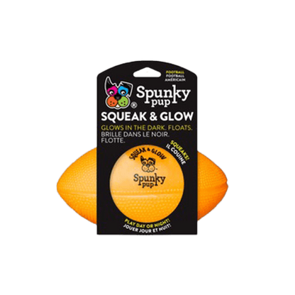 Squeak & Glow Football - Spunky Pup-1