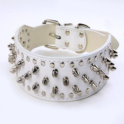 Rugged Rivet-Embellished Collar For Large Dogs-5