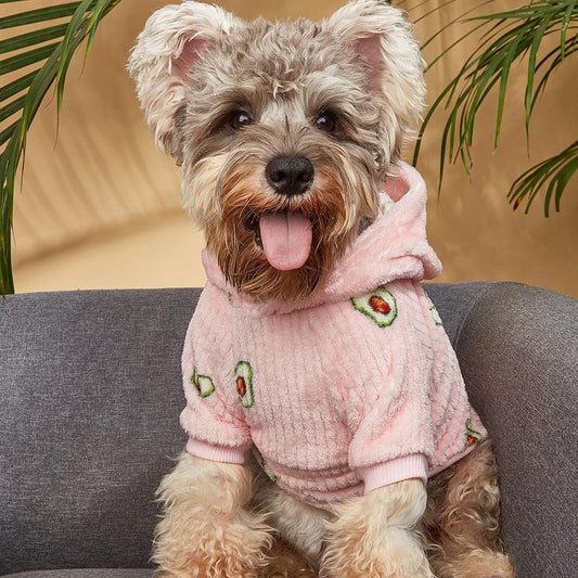 Fashionable Pet Avocado Print Hoodie For Cats And Dogs-0