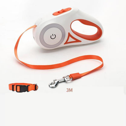 Automatic Pet Dog Cat Traction Rope With Retractable Leash And Collar-2