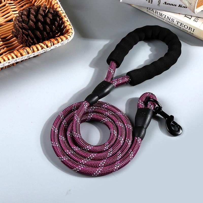 Nightglow Reflective Round Rope Dog Leash-2