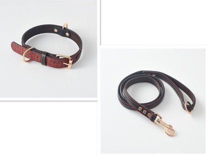 Ultimate Pet Walking Set: Stylish Pu Leash And Collar Combo-12